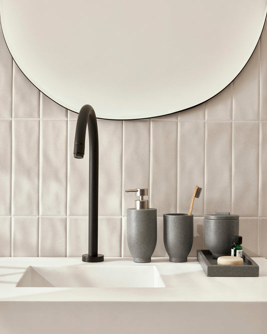 Conjunto de Banheiro Cinza - Kit Completo Minimalista