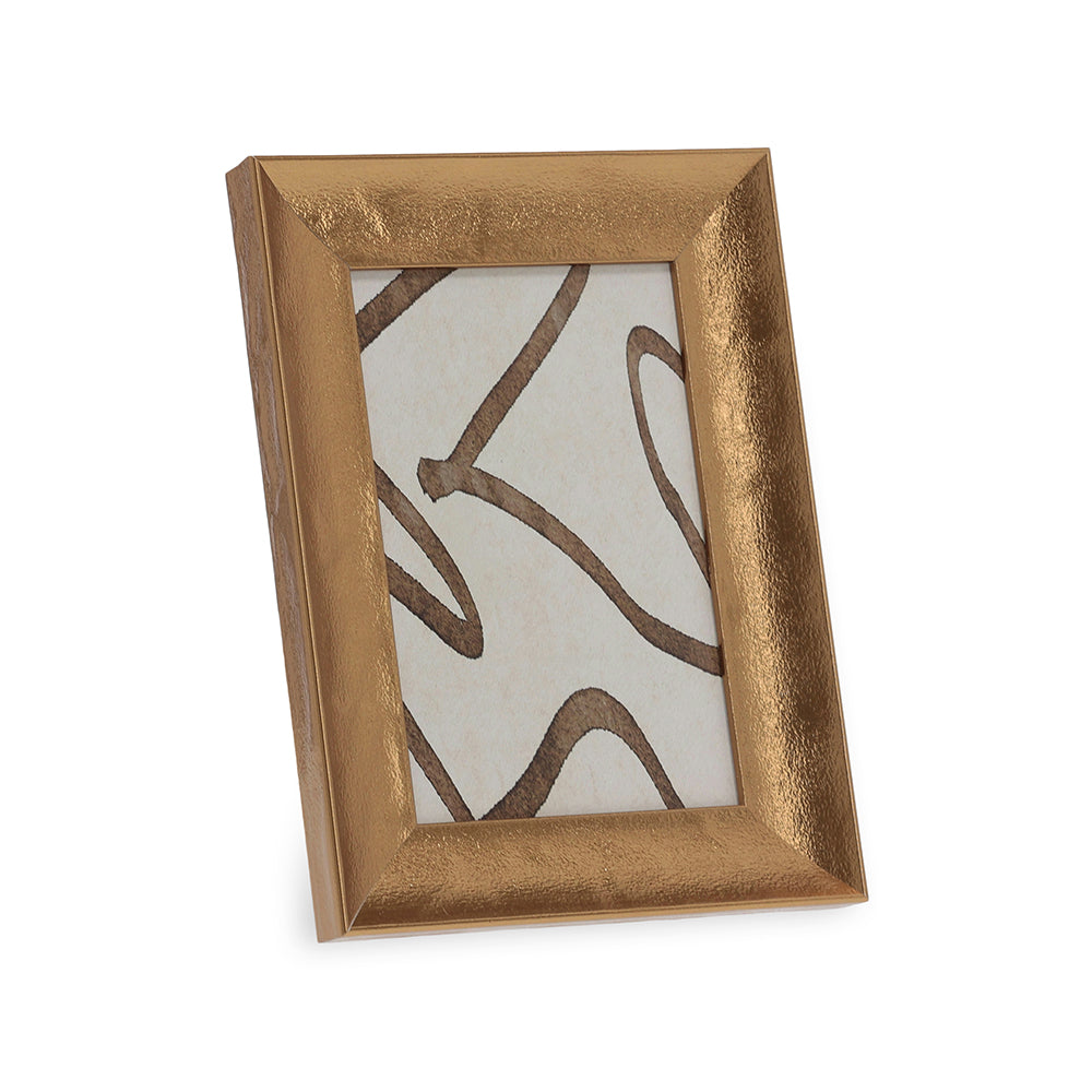 Porta-Retrato Ouro Velho Texturizado Moderno e Sofisticado