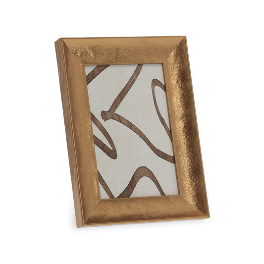 Porta-Retrato Ouro Velho Texturizado Moderno e Sofisticado