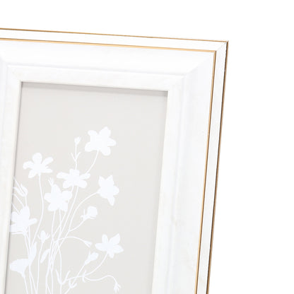 Porta-Retrato Decorativo Branco Perolado