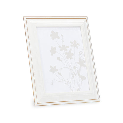 Porta-Retrato Decorativo Branco Perolado