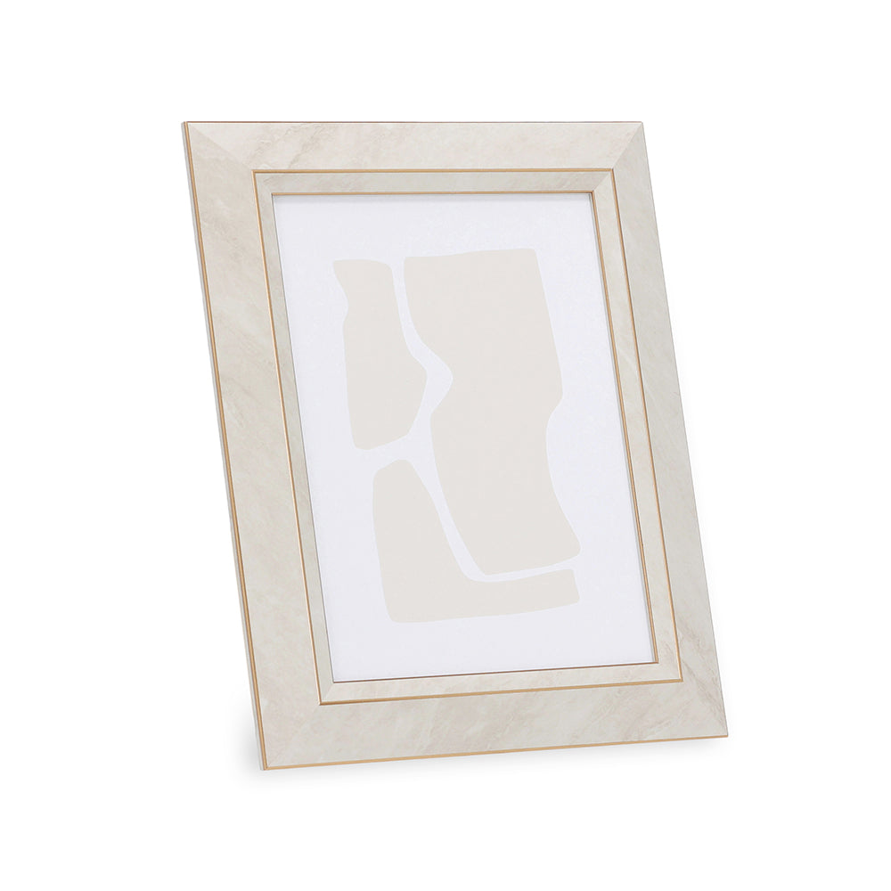 Porta-Retrato Decorativo Poliestireno Mármore com Dourado