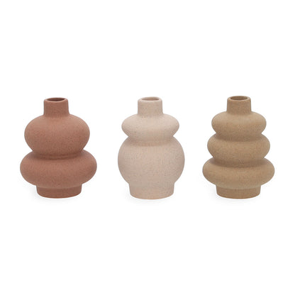 Mini Vaso em Cerâmica Colorido em Tom Terroso Moderno