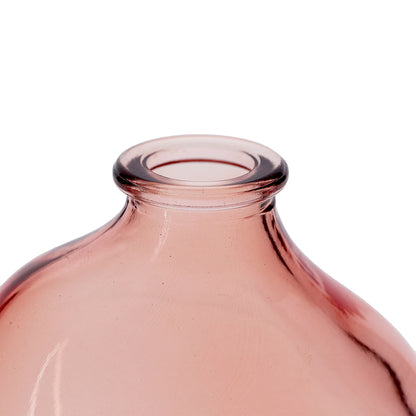 Mini Vaso em Vidro Rosé para Flores