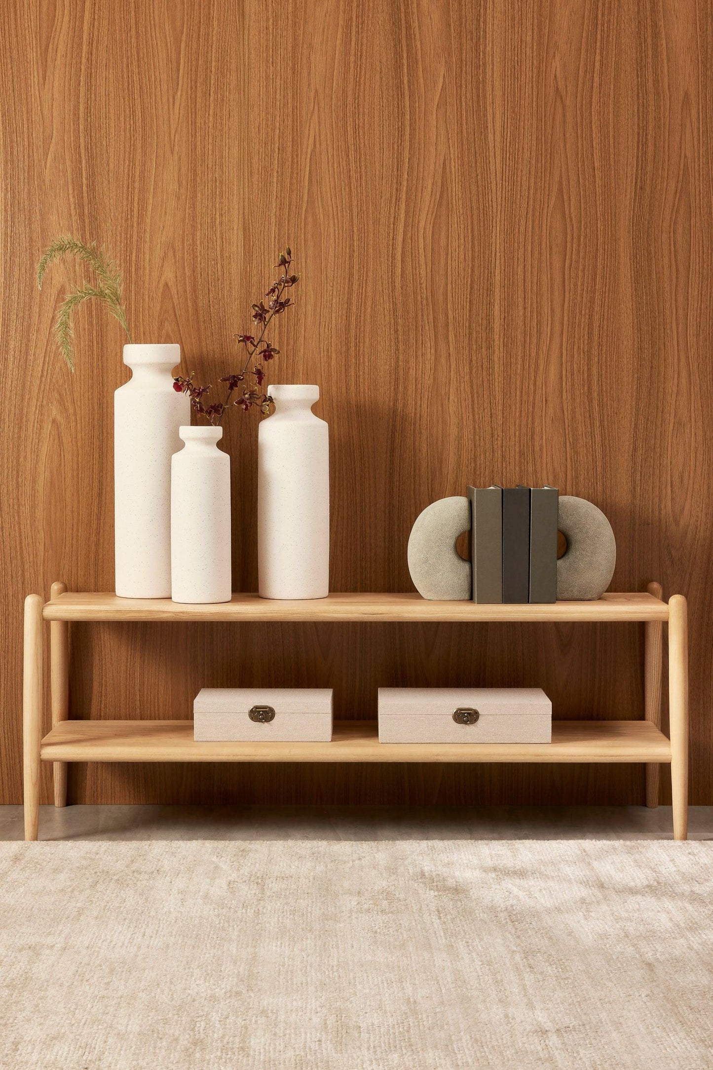 Caixa Decorativa em MDF e Linho Cinza Claro | M