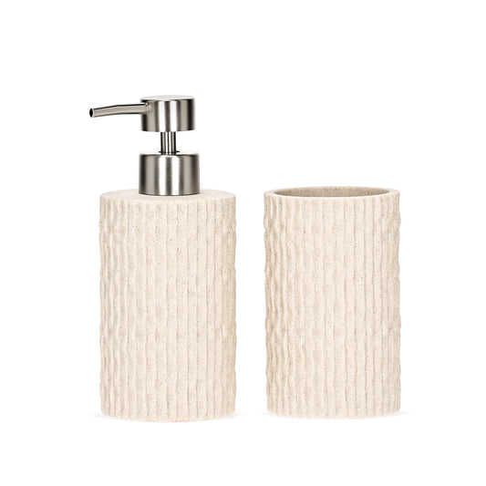Conjunto Decorativo para Banheiro 2 Peças com Textura