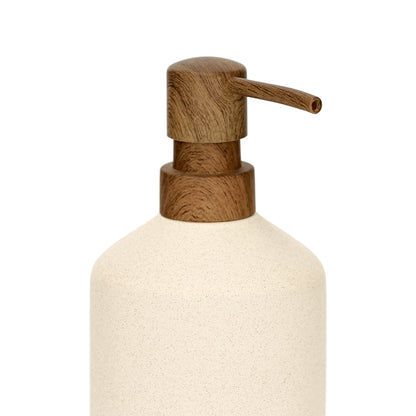 Dispenser de Sabonete Líquido em Cerâmica Bege | Clean
