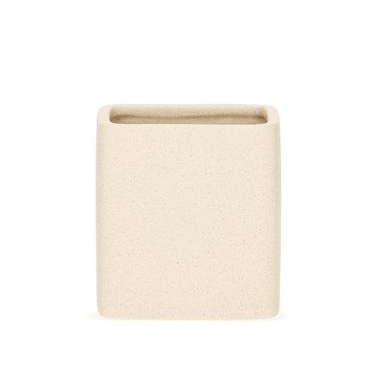 Porta Escova Retangular em Cerâmica Bege | Clean