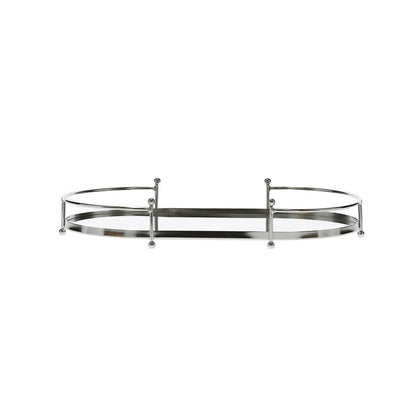 Bandeja Espelhada em Metal Decorativo Moderno e Funcional Média
