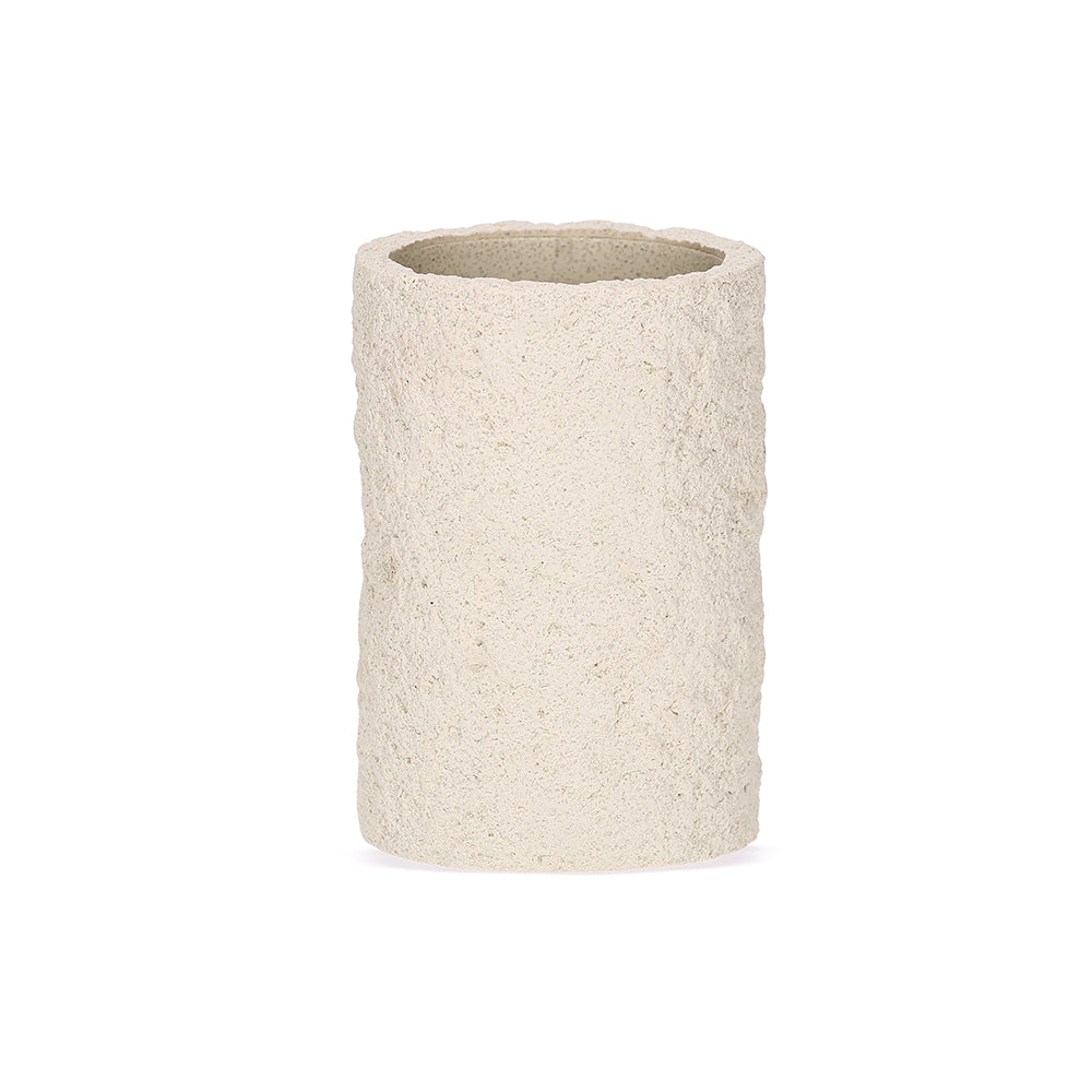Copo Porta-Escova e Pincéis Branco Rústico