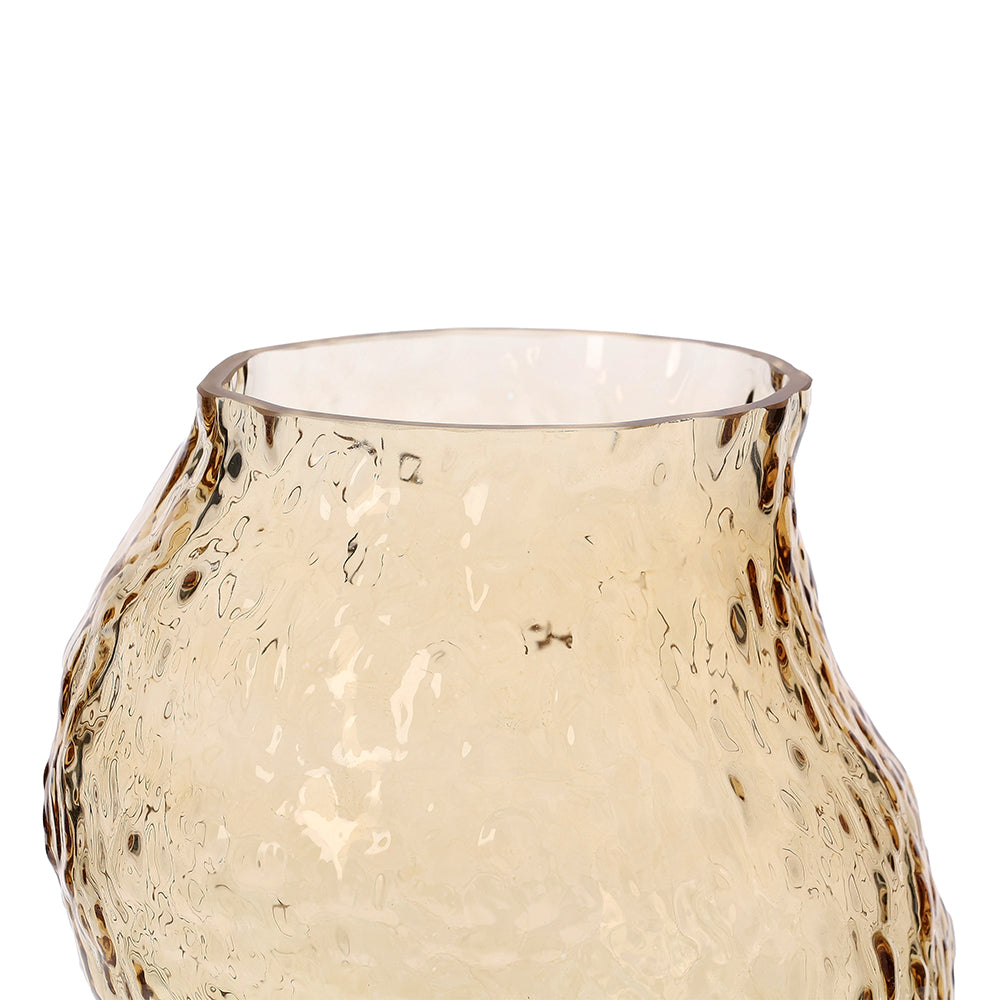 Vaso Decorativo em Vidro Orgânico Marrom M