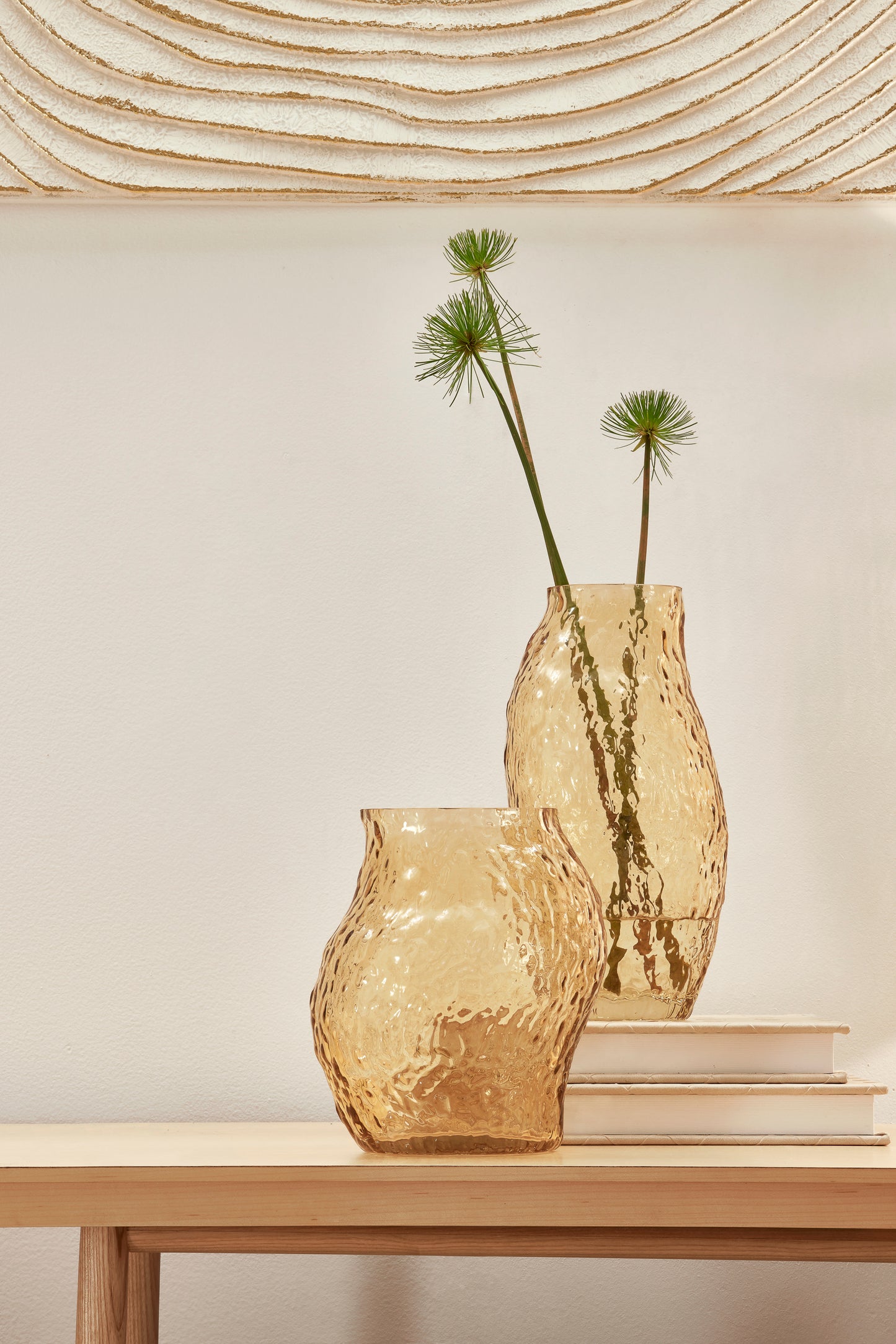 Vaso Decorativo em Vidro Orgânico Marrom M