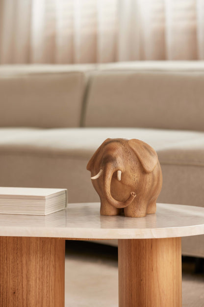 Escultura Decorativa Elefante em Madeira G