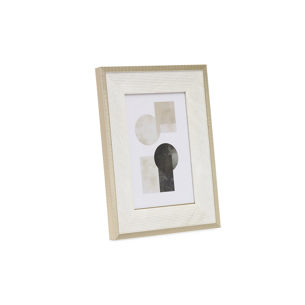 Porta-Retrato Decorativo Off-White Texturizado