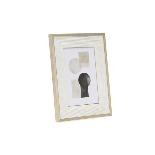 Porta-Retrato Decorativo Off-White Texturizado