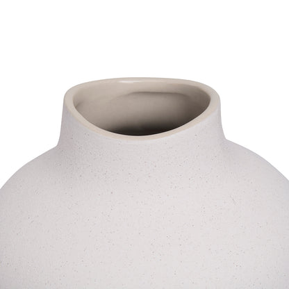 Vaso em Cerâmica Branco Alto 38cm Design