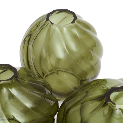 Mini Vasos em Vidro Verde para Arranjos Decorativos