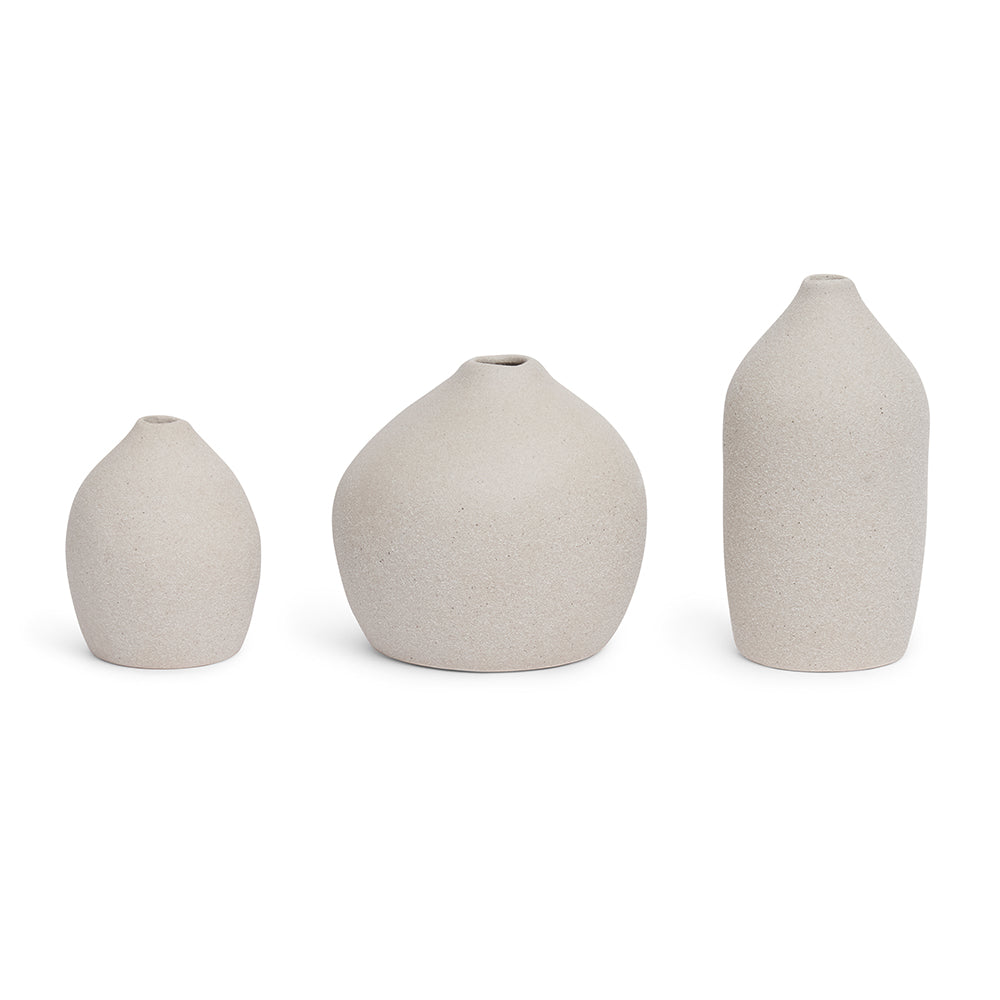 Mini vasos em cerâmica - Areia