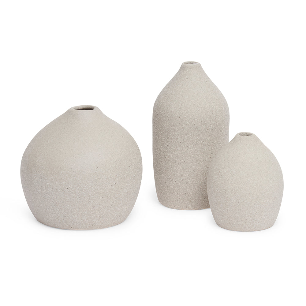 Mini vasos em cerâmica - Areia