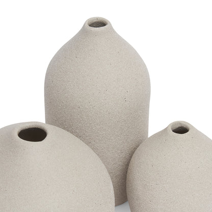 Mini Vasos Decorativos em Cerâmica Areia Clean