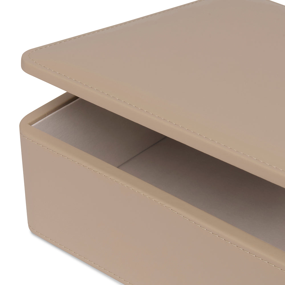 Caixa em MDF e PU - BEGE