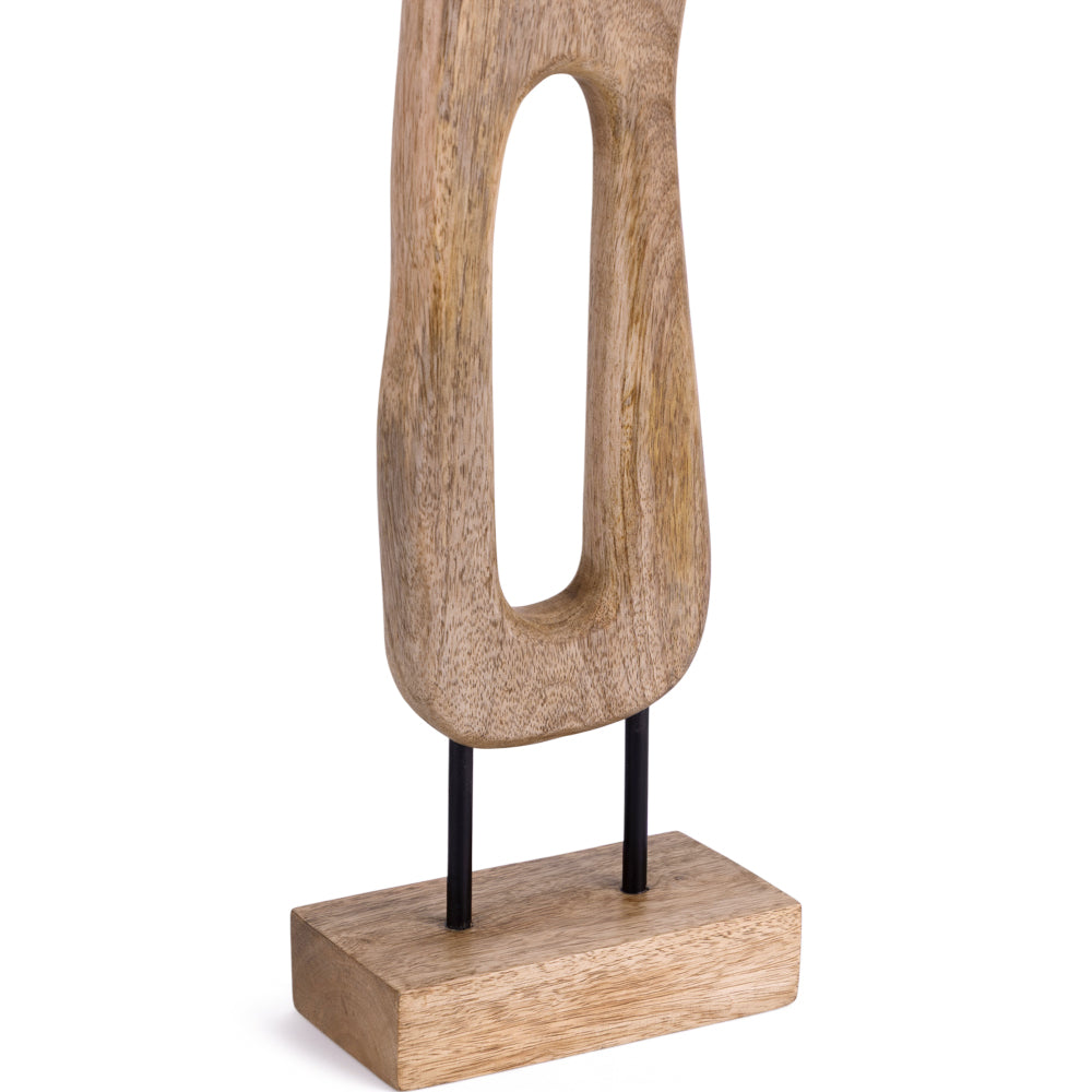 Escultura pessoa em madeira