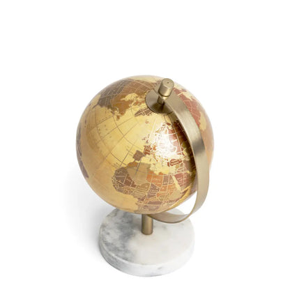 Globo terrestre decorativo com base de mármore