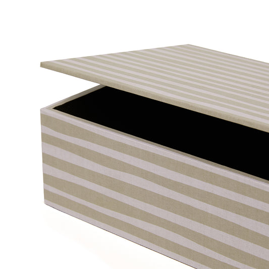 Caixa Organizadora Decorativa Bege Canvas Estampada