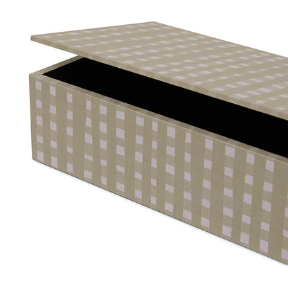 Caixa Organizadora Decorativa Bege Canvas Estampada