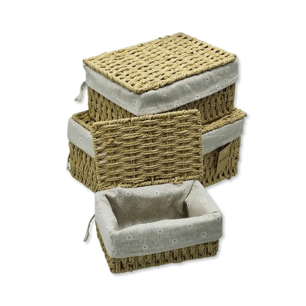 Cesto com tecido interior