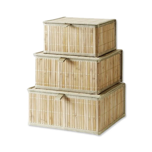 Baú em bambu com revestimento em tnt