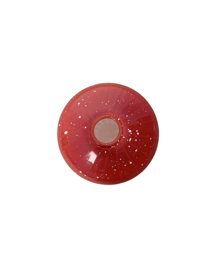 Vaso de Vidro Cogumelo Vermelho Decoração Criativa
