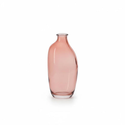 Mini Vaso em Vidro Rosé para Flores