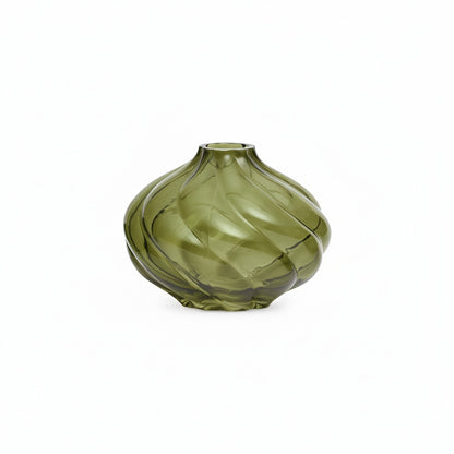 Mini Vasos em Vidro Verde para Arranjos Decorativos